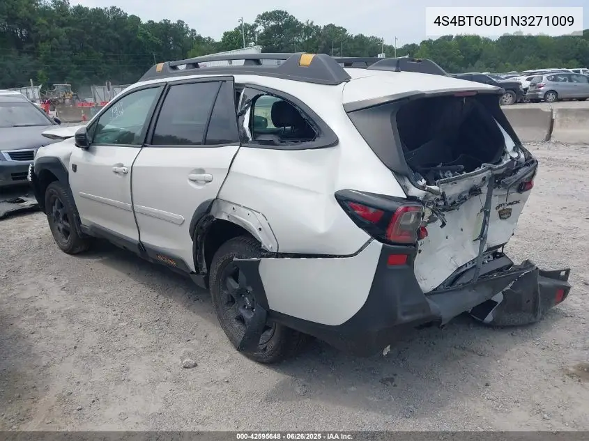 2022 Subaru Outback Wilderness VIN: 4S4BTGUD1N3271009 Lot: 42595648