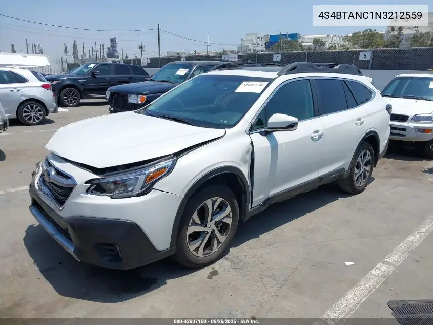 2022 Subaru Outback Limited VIN: 4S4BTANC1N3212559 Lot: 42607150