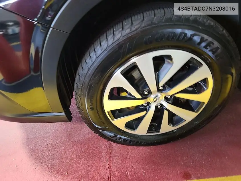 2022 Subaru Outback Premium VIN: 4S4BTADC7N3208016 Lot: 42613180