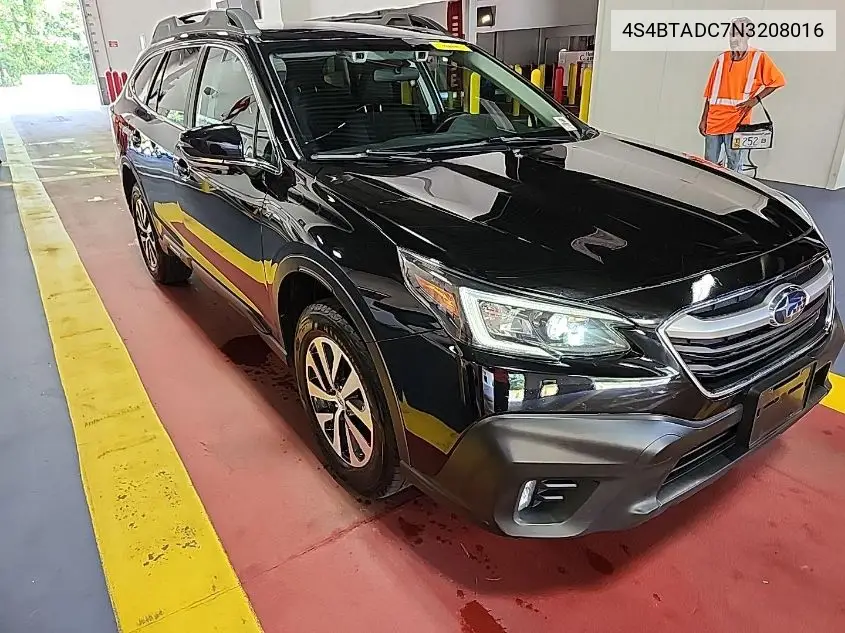 2022 Subaru Outback Premium VIN: 4S4BTADC7N3208016 Lot: 42613180