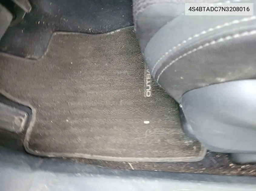 2022 Subaru Outback Premium VIN: 4S4BTADC7N3208016 Lot: 42613180