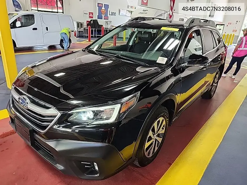 2022 Subaru Outback Premium VIN: 4S4BTADC7N3208016 Lot: 42613180