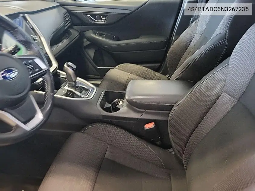 2022 Subaru Outback Premium VIN: 4S4BTADC6N3267235 Lot: 42619679
