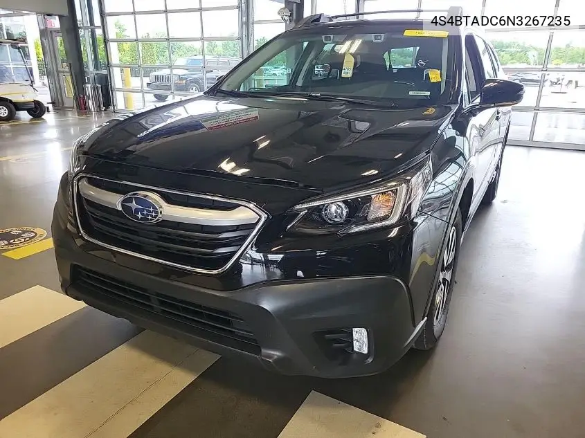 2022 Subaru Outback Premium VIN: 4S4BTADC6N3267235 Lot: 42619679