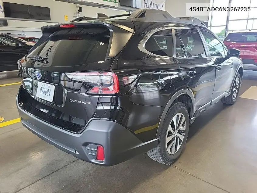 2022 Subaru Outback Premium VIN: 4S4BTADC6N3267235 Lot: 42619679