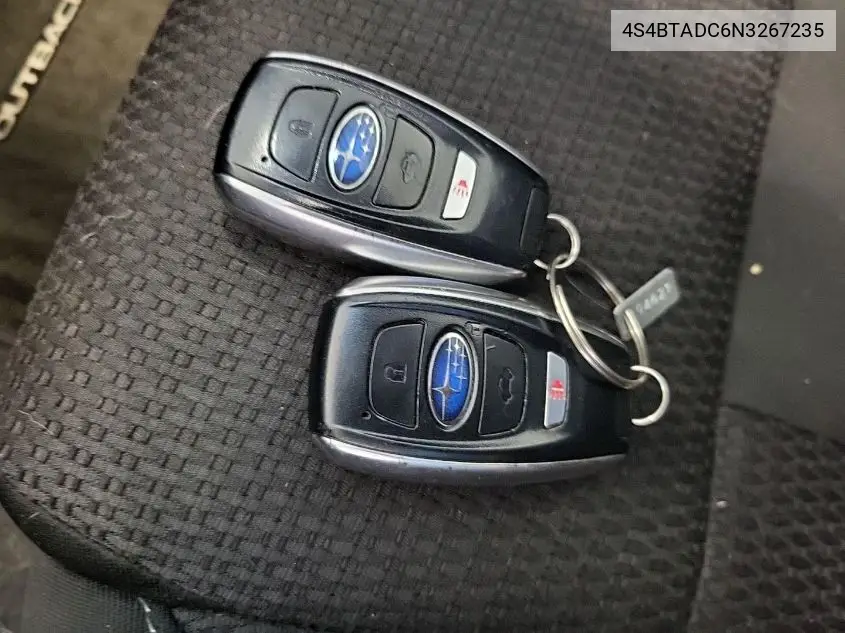 2022 Subaru Outback Premium VIN: 4S4BTADC6N3267235 Lot: 42619679