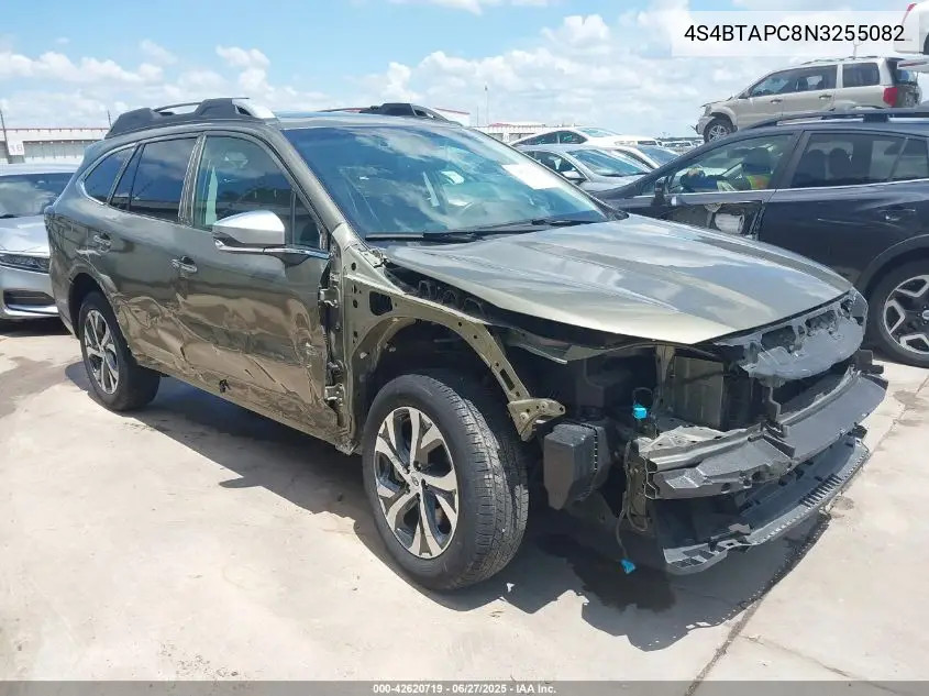 2022 Subaru Outback Touring VIN: 4S4BTAPC8N3255082 Lot: 42620719