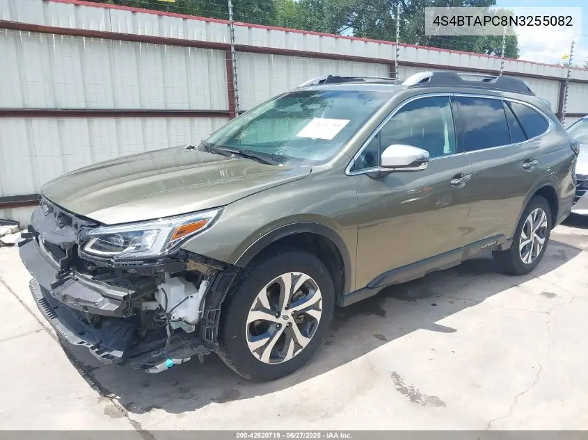 2022 Subaru Outback Touring VIN: 4S4BTAPC8N3255082 Lot: 42620719