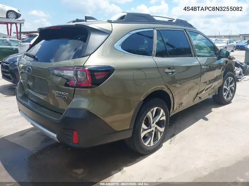 2022 Subaru Outback Touring VIN: 4S4BTAPC8N3255082 Lot: 42620719