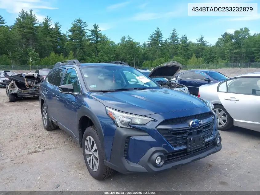 2025 Subaru Outback Premium VIN: 4S4BTADC2S3232879 Lot: 42616303
