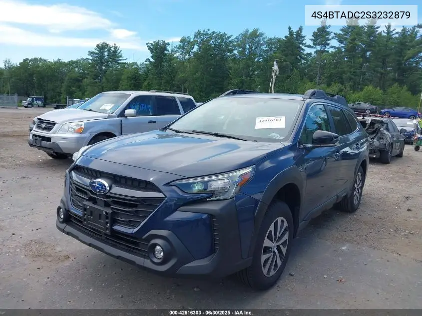 2025 Subaru Outback Premium VIN: 4S4BTADC2S3232879 Lot: 42616303