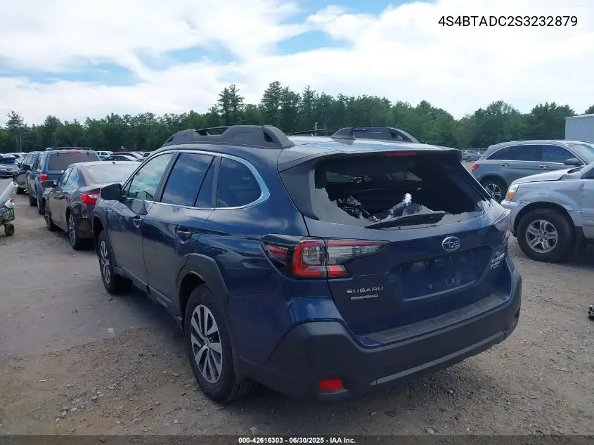 2025 Subaru Outback Premium VIN: 4S4BTADC2S3232879 Lot: 42616303