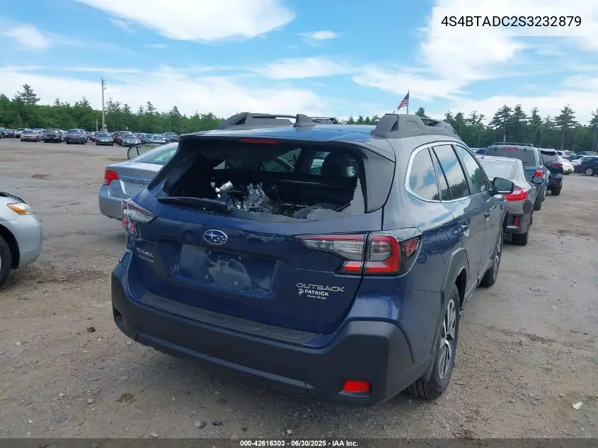 2025 Subaru Outback Premium VIN: 4S4BTADC2S3232879 Lot: 42616303