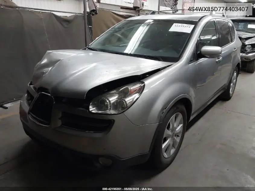 2007 Subaru B9 Tribeca Base 7-Passenger VIN: 4S4WX85D774403407 Lot: 42195351
