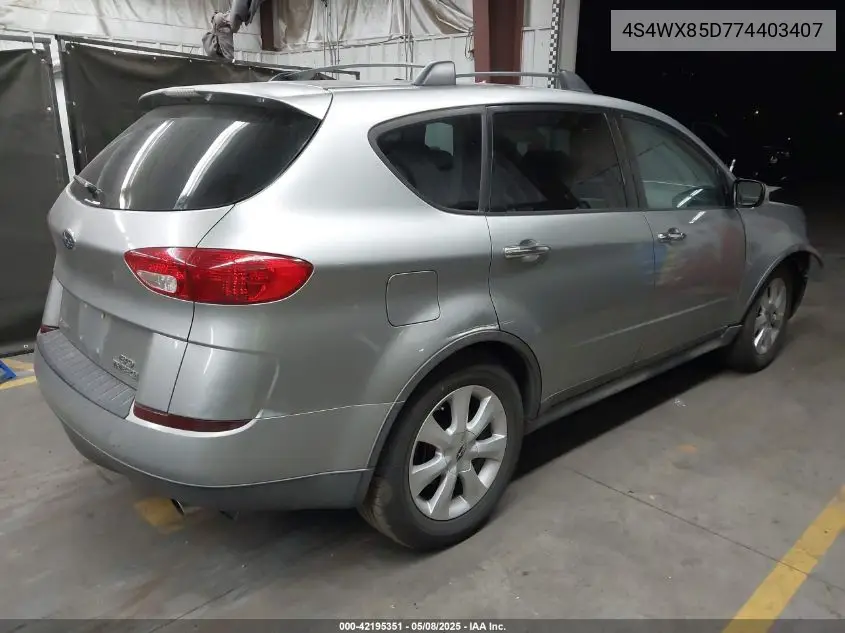 2007 Subaru B9 Tribeca Base 7-Passenger VIN: 4S4WX85D774403407 Lot: 42195351