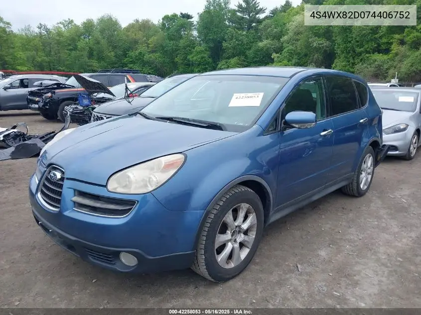 2007 Subaru B9 Tribeca Limited 5-Passenger VIN: 4S4WX82D074406752 Lot: 42258053