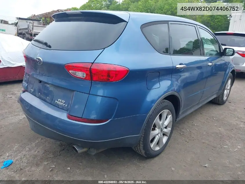 2007 Subaru B9 Tribeca Limited 5-Passenger VIN: 4S4WX82D074406752 Lot: 42258053