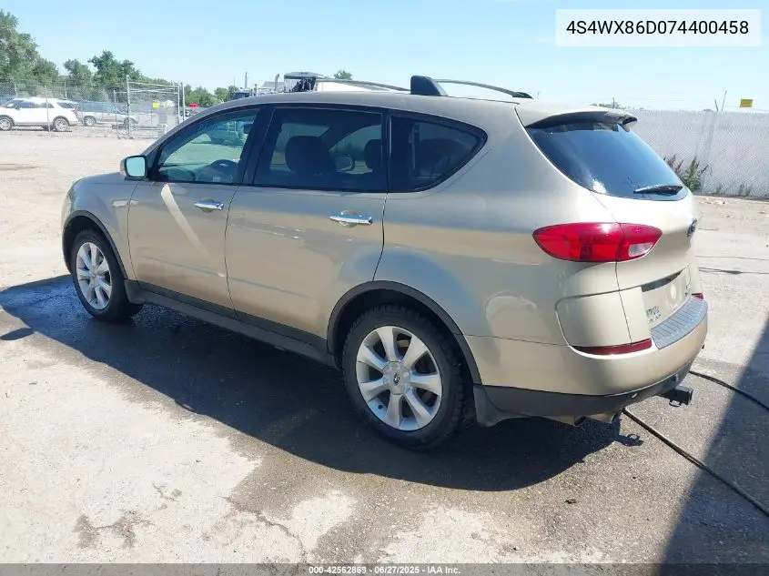 2007 Subaru B9 Tribeca Limited 7-Passenger VIN: 4S4WX86D074400458 Lot: 42562869