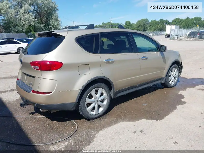 2007 Subaru B9 Tribeca Limited 7-Passenger VIN: 4S4WX86D074400458 Lot: 42562869
