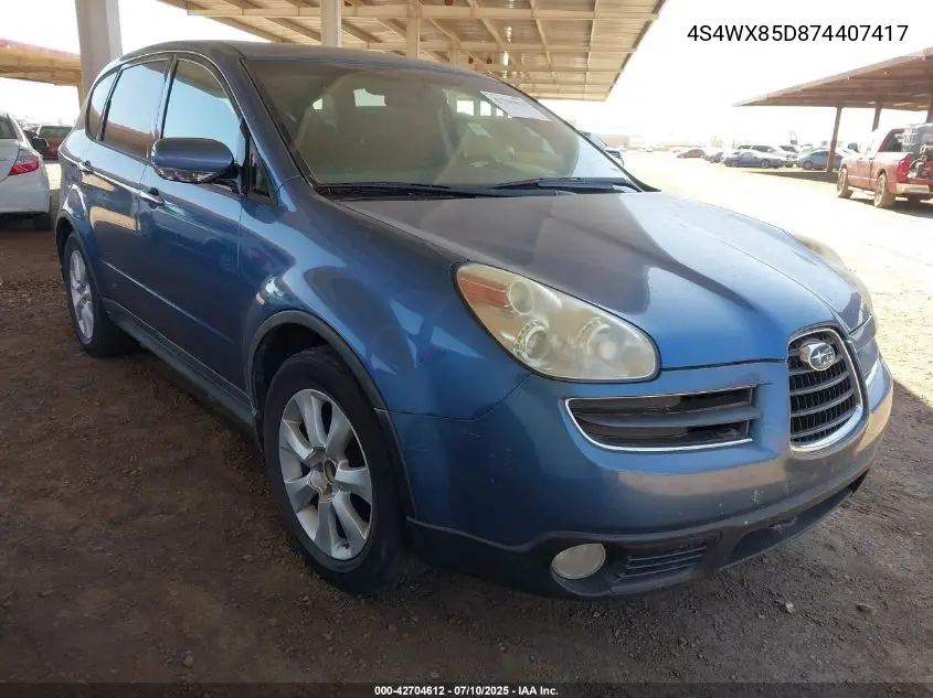 2007 Subaru B9 Tribeca Limited 7-Passenger VIN: 4S4WX85D874407417 Lot: 42704612