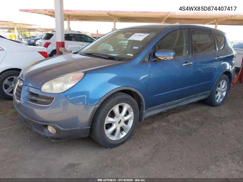 2007 Subaru B9 Tribeca Limited 7-Passenger VIN: 4S4WX85D874407417 Lot: 42704612