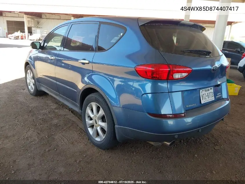 2007 Subaru B9 Tribeca Limited 7-Passenger VIN: 4S4WX85D874407417 Lot: 42704612