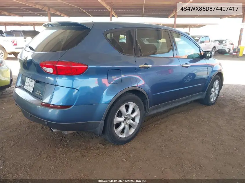 2007 Subaru B9 Tribeca Limited 7-Passenger VIN: 4S4WX85D874407417 Lot: 42704612