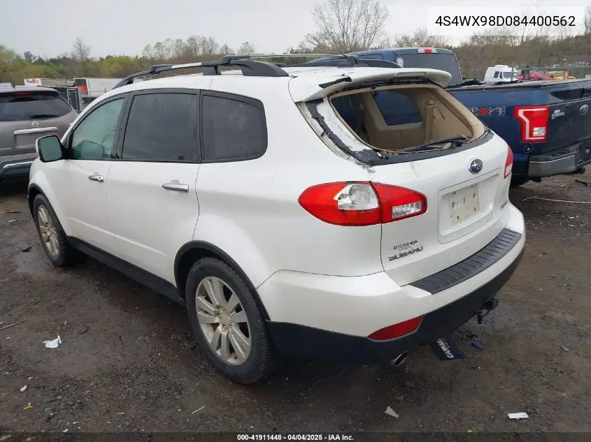 2008 Subaru Tribeca Limited 7-Passenger VIN: 4S4WX98D084400562 Lot: 41911448