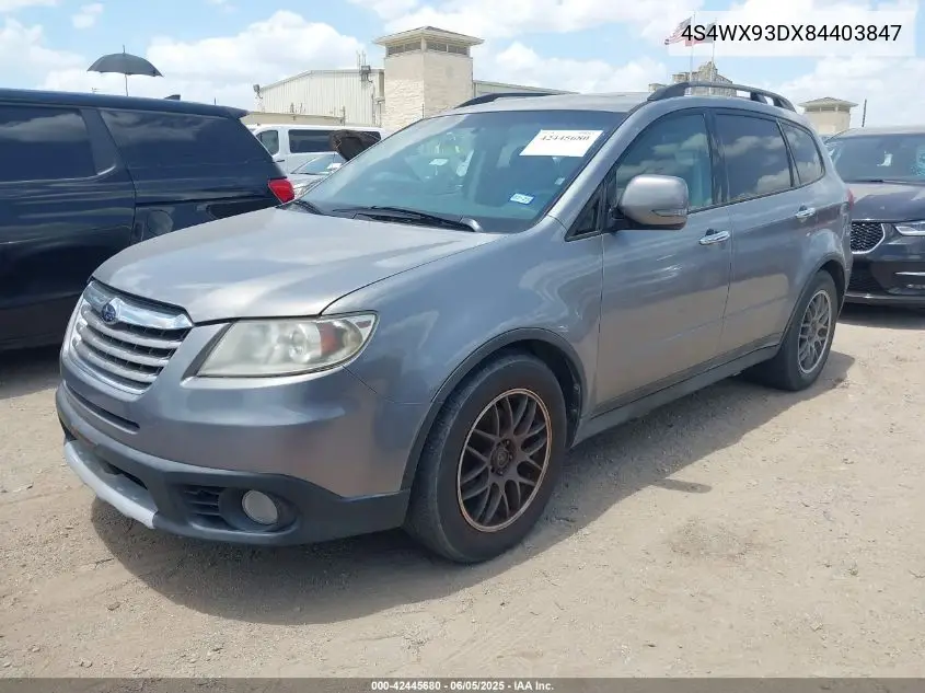 2008 Subaru Tribeca Limited 5-Passenger VIN: 4S4WX93DX84403847 Lot: 42445680