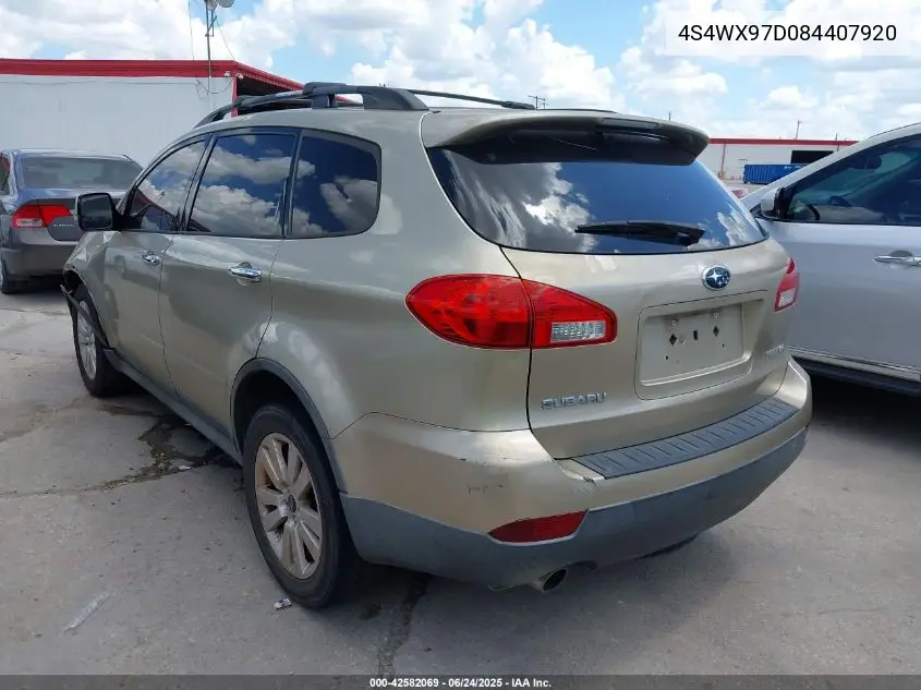 2008 Subaru Tribeca Limited 7-Passenger VIN: 4S4WX97D084407920 Lot: 42582069