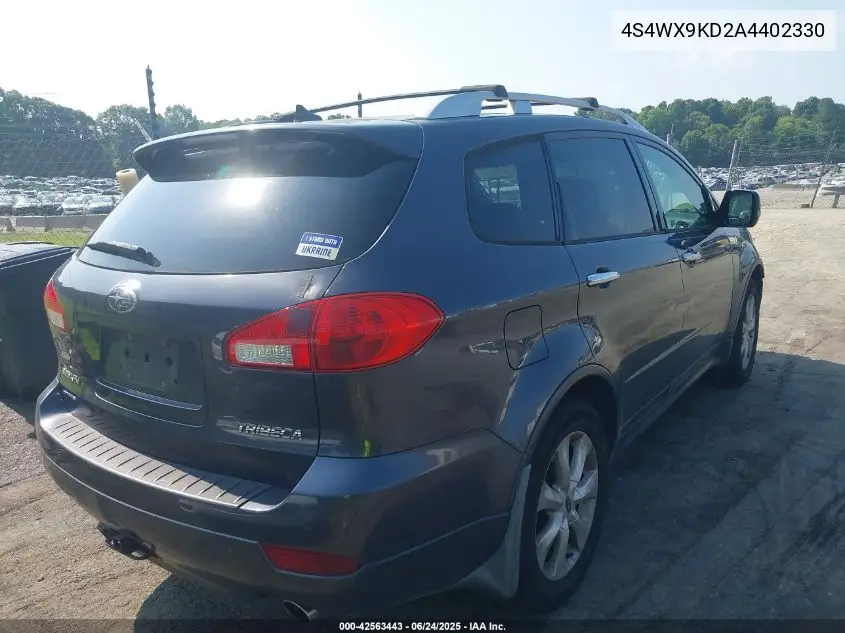 2010 Subaru Tribeca 3.6R Touring VIN: 4S4WX9KD2A4402330 Lot: 42563443