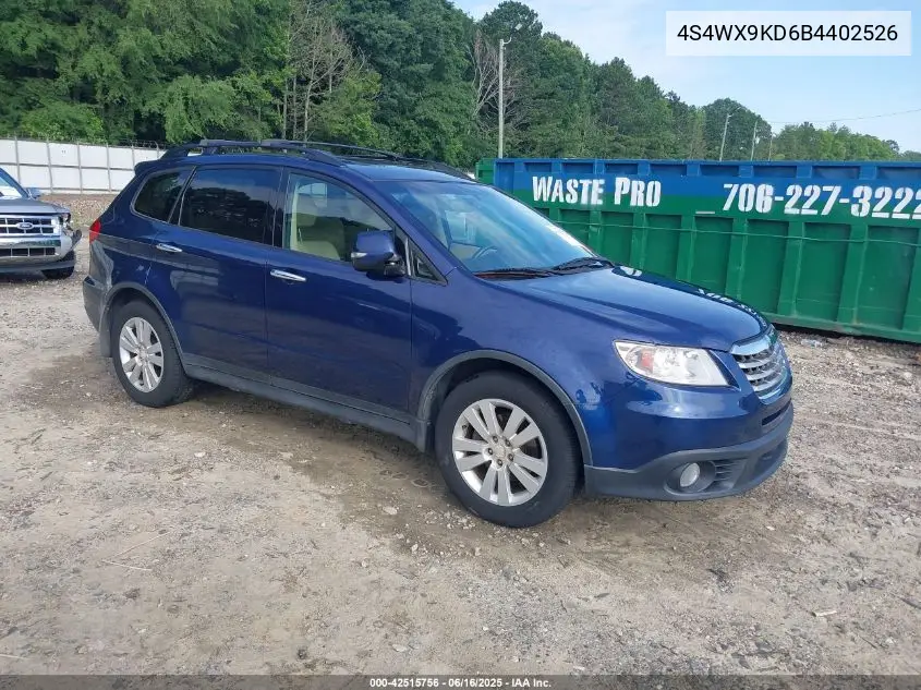 2011 Subaru Tribeca 3.6R Limited VIN: 4S4WX9KD6B4402526 Lot: 42515756
