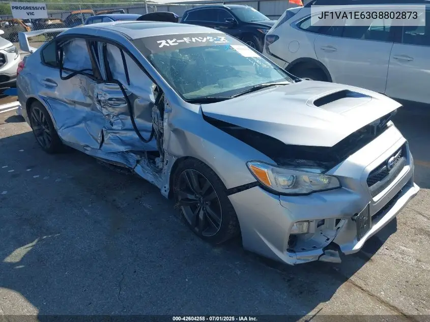 2016 Subaru Wrx Premium VIN: JF1VA1E63G8802873 Lot: 42604258