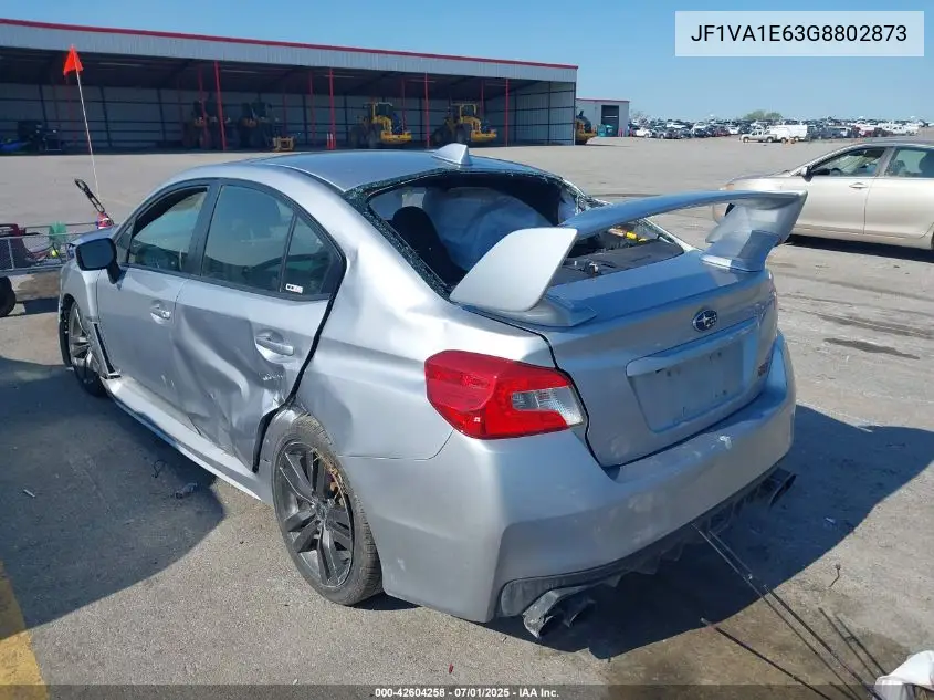 2016 Subaru Wrx Premium VIN: JF1VA1E63G8802873 Lot: 42604258
