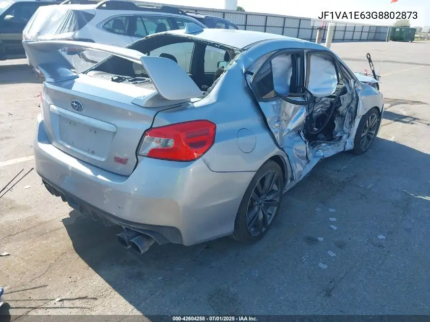 2016 Subaru Wrx Premium VIN: JF1VA1E63G8802873 Lot: 42604258
