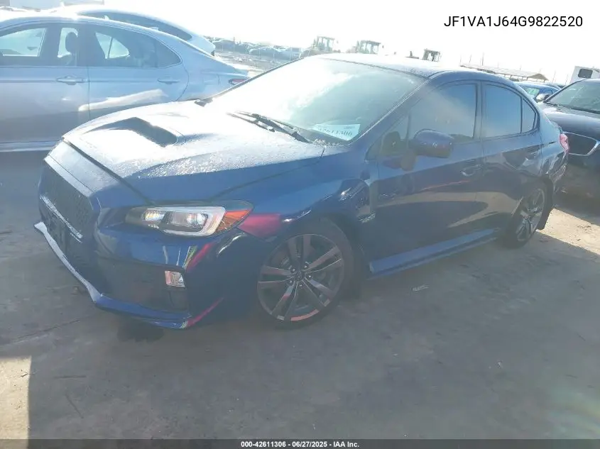 2016 Subaru Wrx Limited VIN: JF1VA1J64G9822520 Lot: 42611306