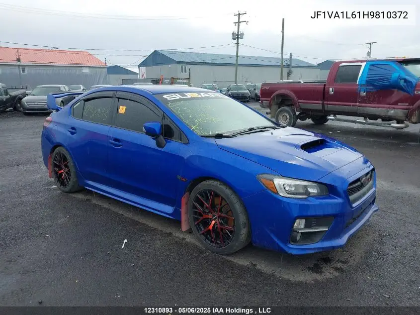 2017 Subaru Wrx Limited VIN: JF1VA1L61H9810372 Lot: 12310893