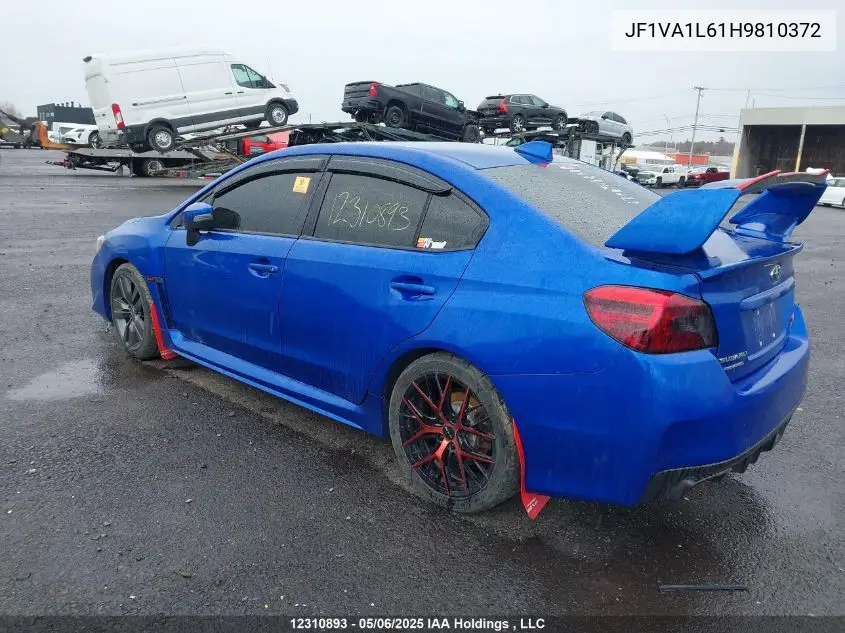 2017 Subaru Wrx Limited VIN: JF1VA1L61H9810372 Lot: 12310893