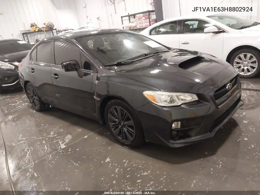 2017 Subaru Wrx Premium VIN: JF1VA1E63H8802924 Lot: 42254158