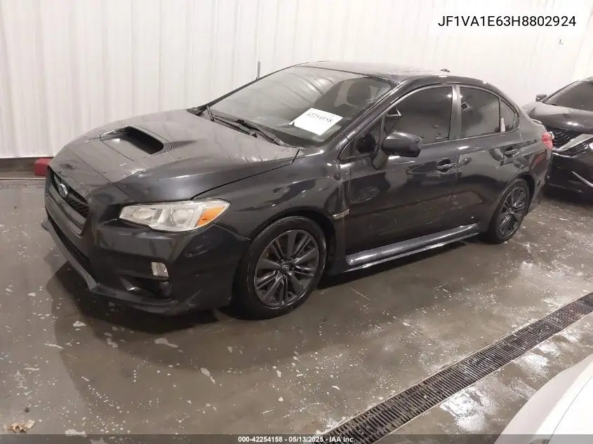 2017 Subaru Wrx Premium VIN: JF1VA1E63H8802924 Lot: 42254158