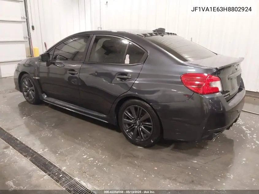 2017 Subaru Wrx Premium VIN: JF1VA1E63H8802924 Lot: 42254158