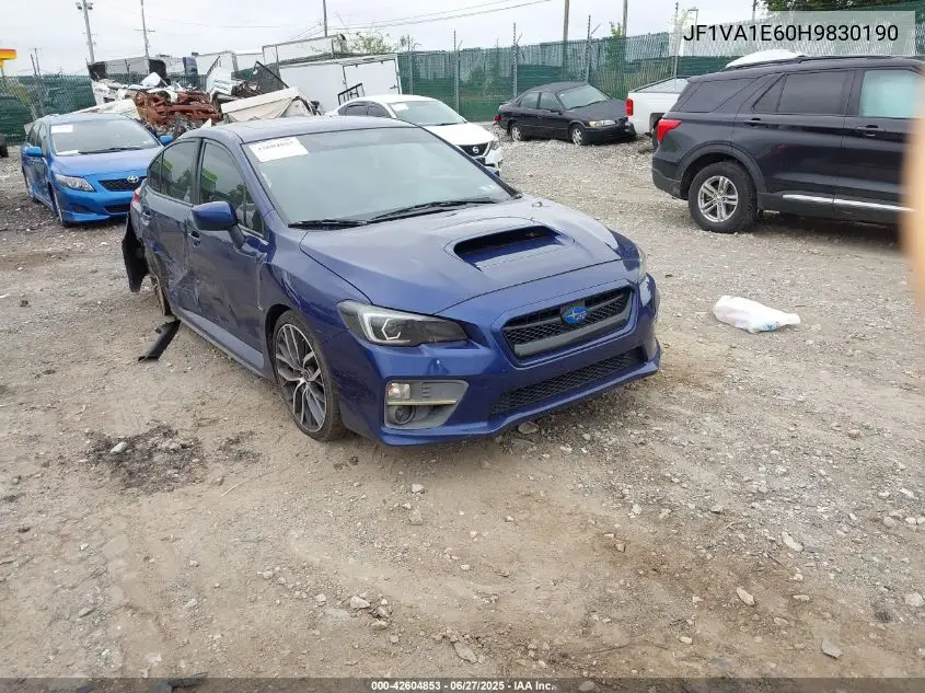 2017 Subaru Wrx Premium VIN: JF1VA1E60H9830190 Lot: 42604853