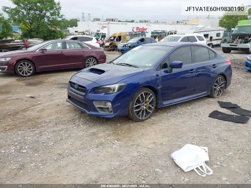 2017 Subaru Wrx Premium VIN: JF1VA1E60H9830190 Lot: 42604853