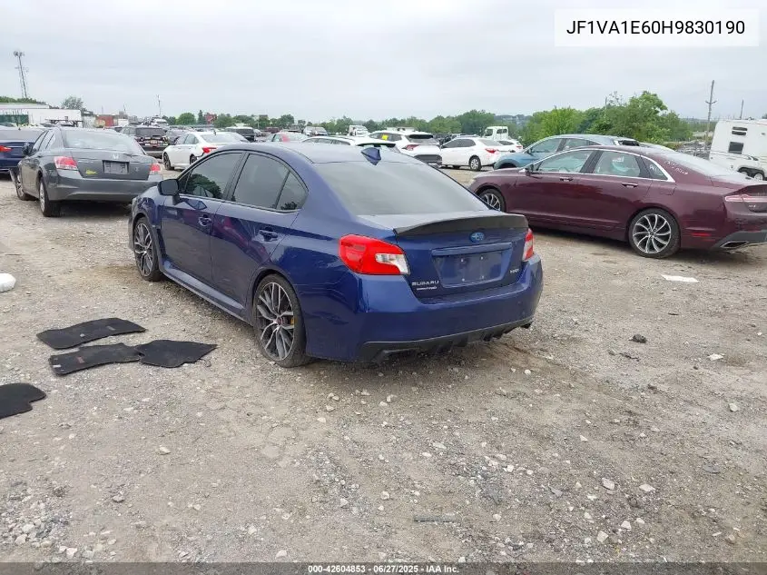 2017 Subaru Wrx Premium VIN: JF1VA1E60H9830190 Lot: 42604853