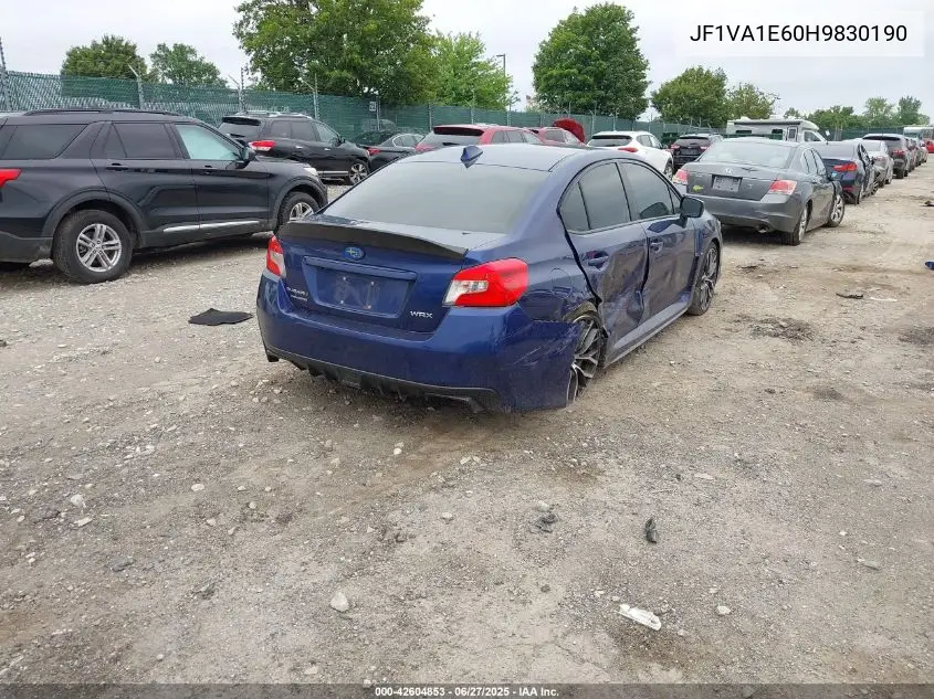 2017 Subaru Wrx Premium VIN: JF1VA1E60H9830190 Lot: 42604853