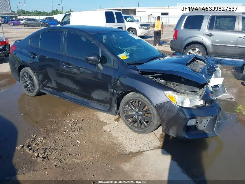 2018 Subaru Wrx VIN: JF1VA1A63J9827537 Lot: 42600960