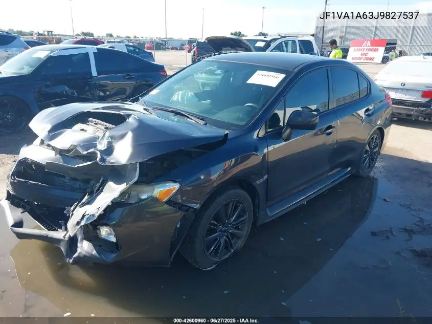 2018 Subaru Wrx VIN: JF1VA1A63J9827537 Lot: 42600960