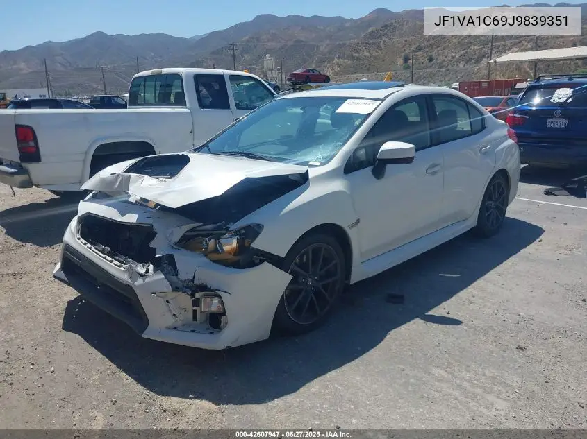 2018 Subaru Wrx Premium VIN: JF1VA1C69J9839351 Lot: 42607947
