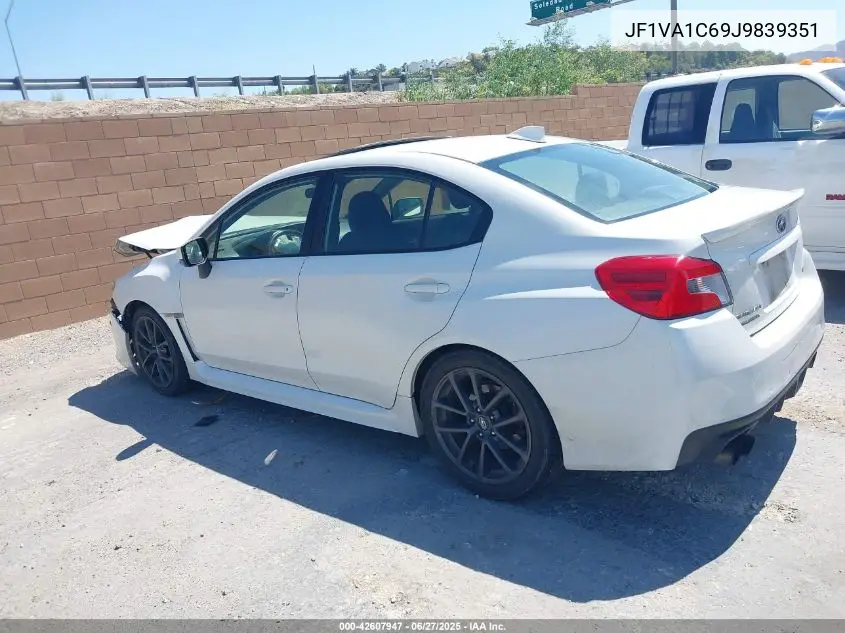 2018 Subaru Wrx Premium VIN: JF1VA1C69J9839351 Lot: 42607947