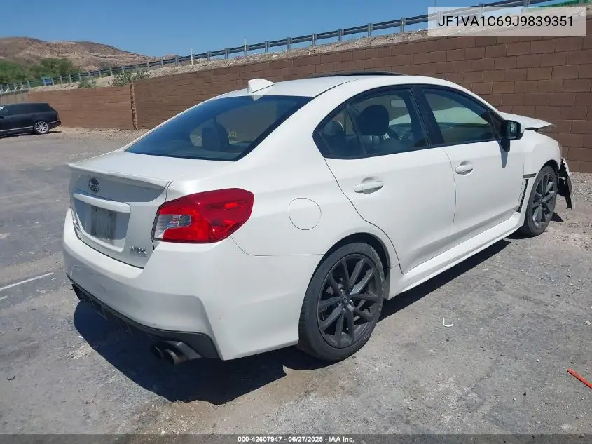 2018 Subaru Wrx Premium VIN: JF1VA1C69J9839351 Lot: 42607947